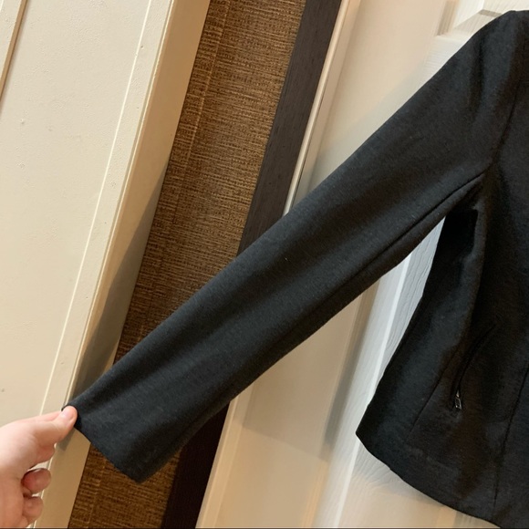 Catherine Malandrino Drak Grey Moto Blazer Jacket size Small - Picture 6 of 8